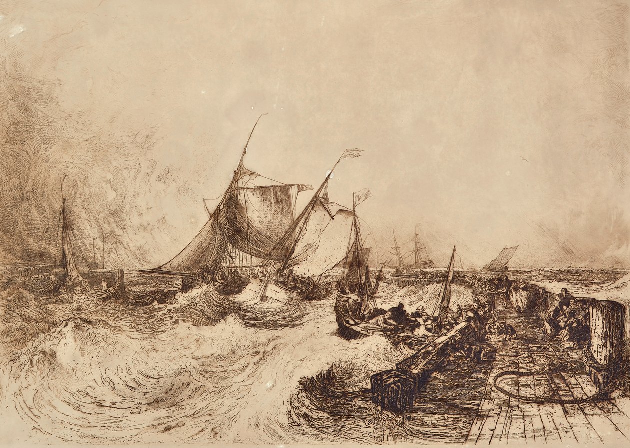 Calais havn af Francis Seymour Haden
