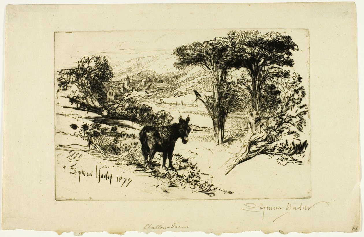 Challow Farm af Francis Seymour Haden