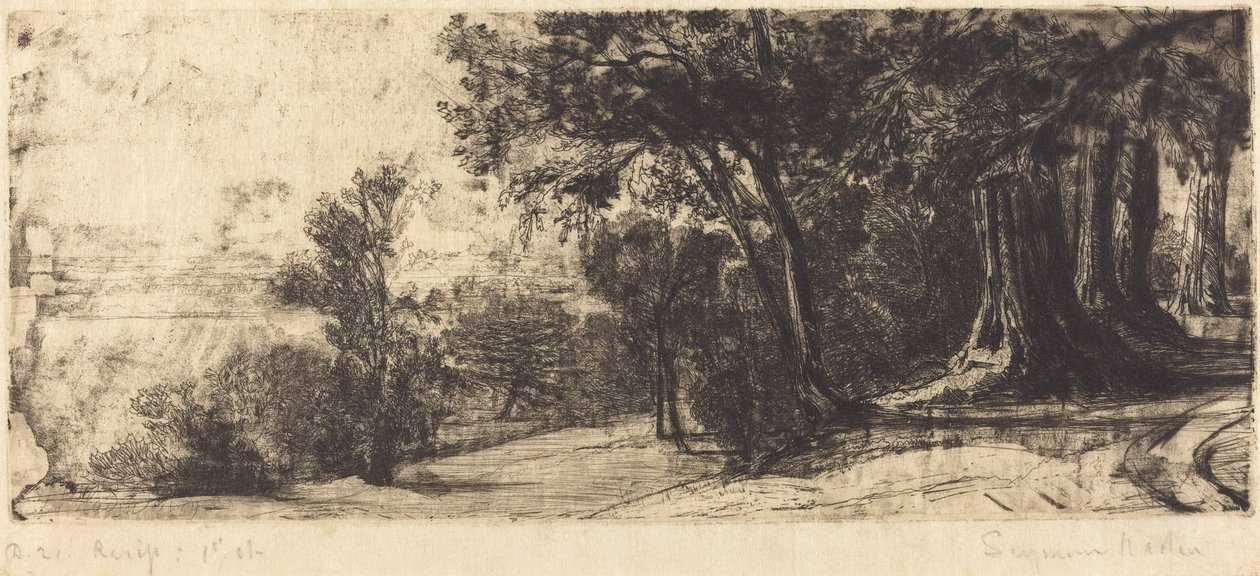 Tidlig morgen - Richmond af Francis Seymour Haden
