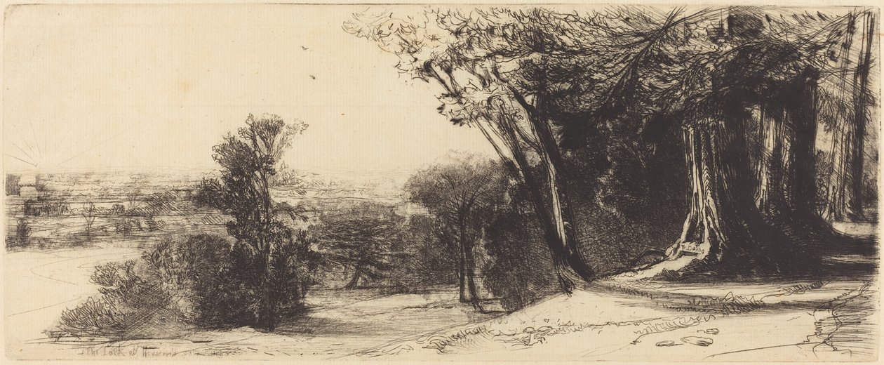 Tidlig morgen - Richmond af Francis Seymour Haden