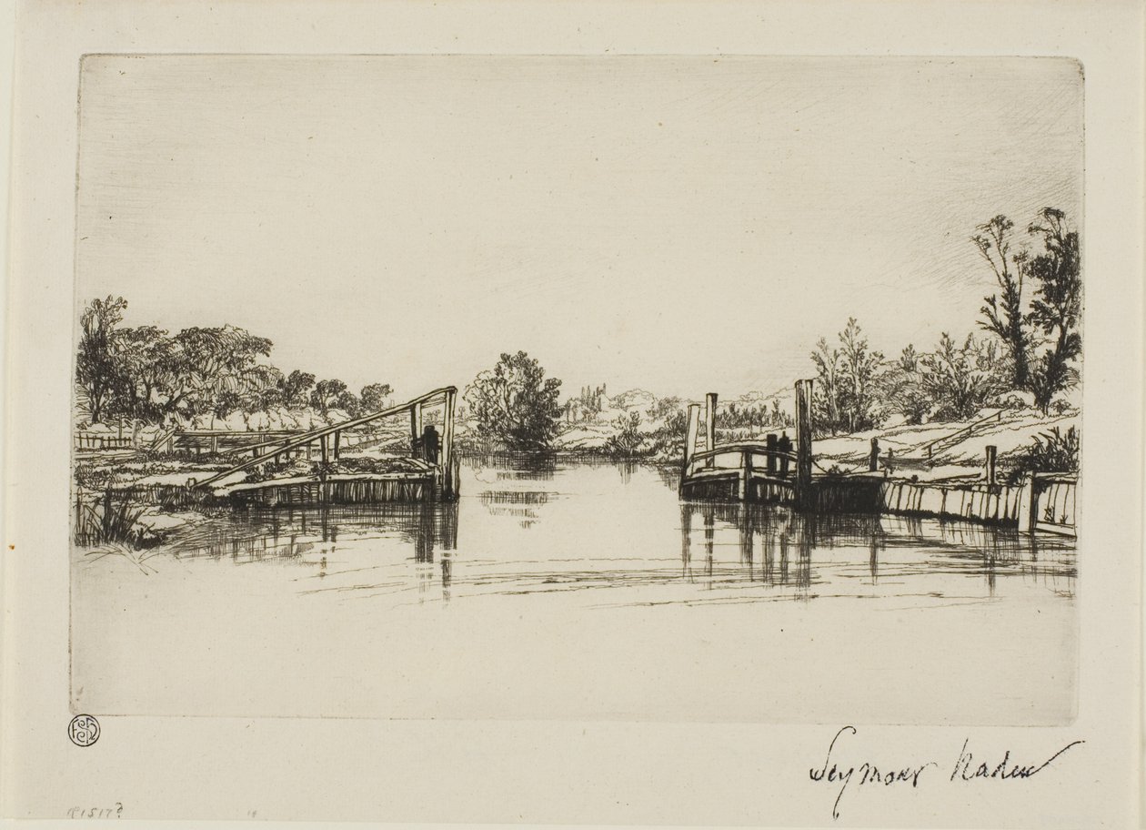Egham Lock af Francis Seymour Haden