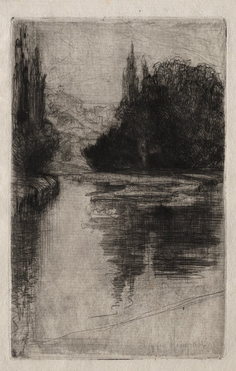 Aften, 1864. af Francis Seymour Haden