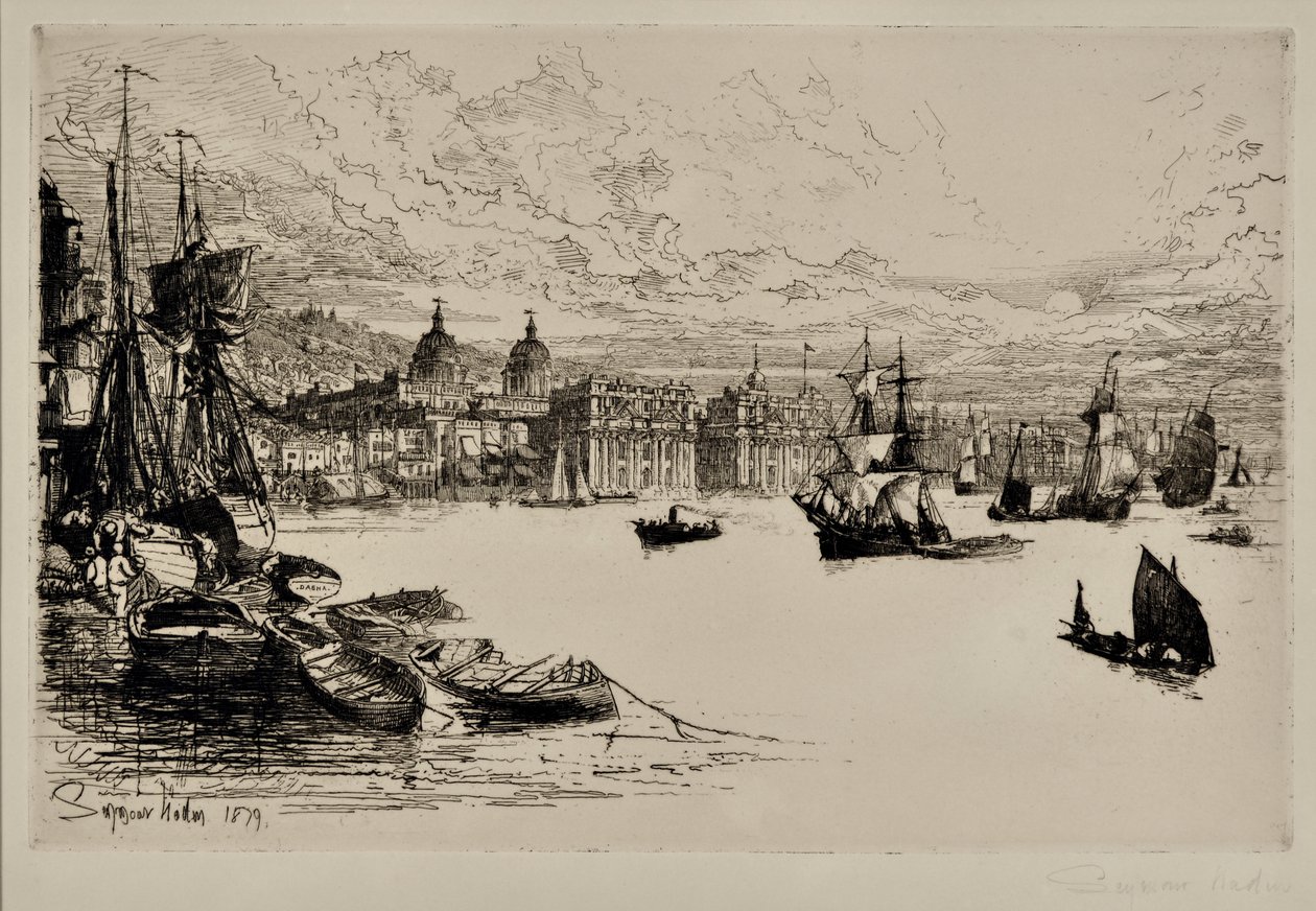 Greenwich af Francis Seymour Haden