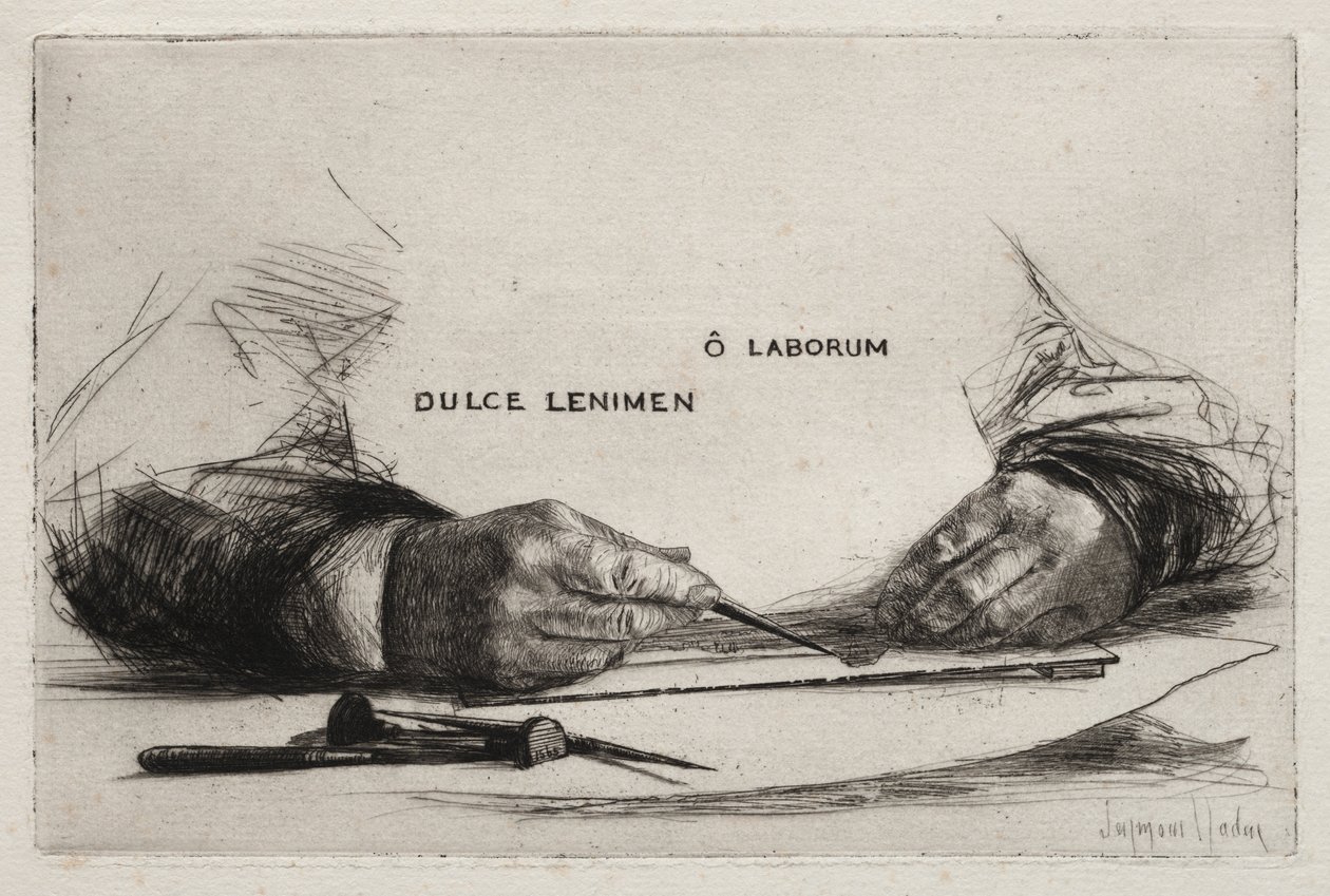 Hænder ætsning af Francis Seymour Haden