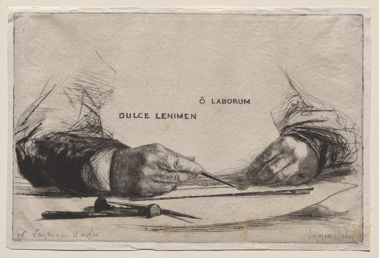 Hænder ætsning af Francis Seymour Haden