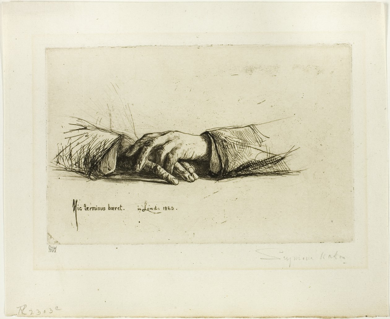 Hænder foldede af Francis Seymour Haden
