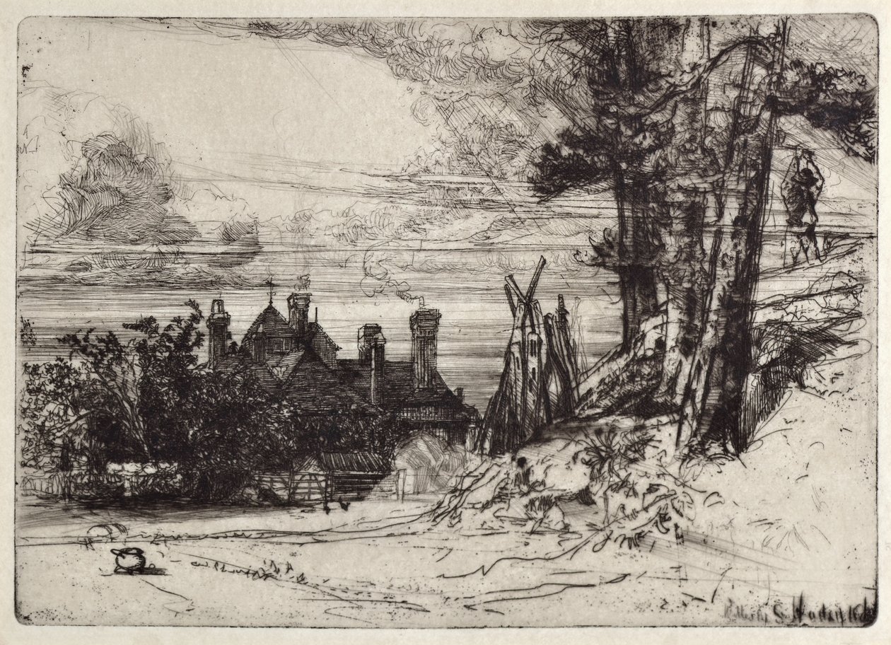 Horseleys hus i Willesley af Francis Seymour Haden