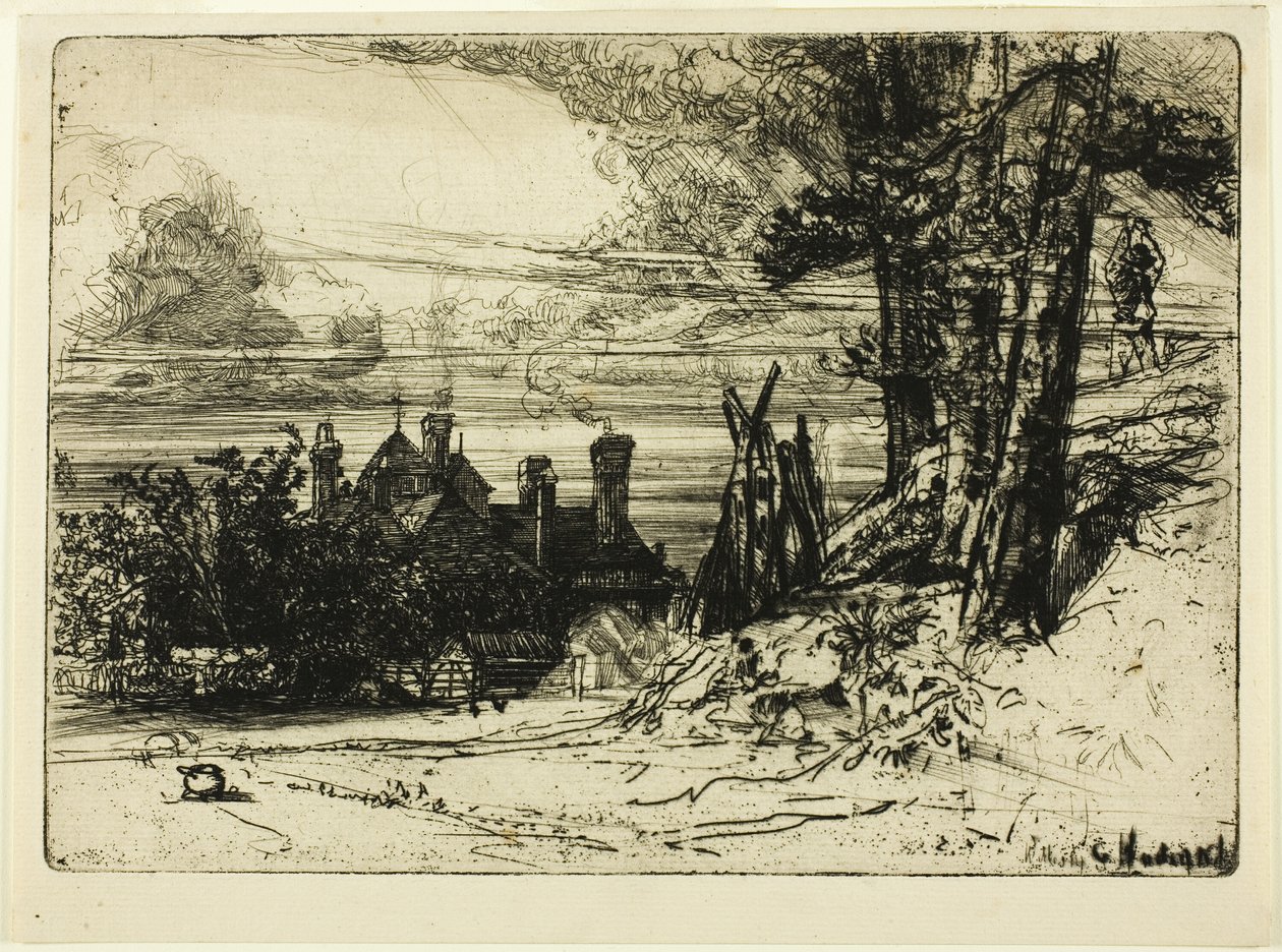 Horsleys hus i Willesley af Francis Seymour Haden