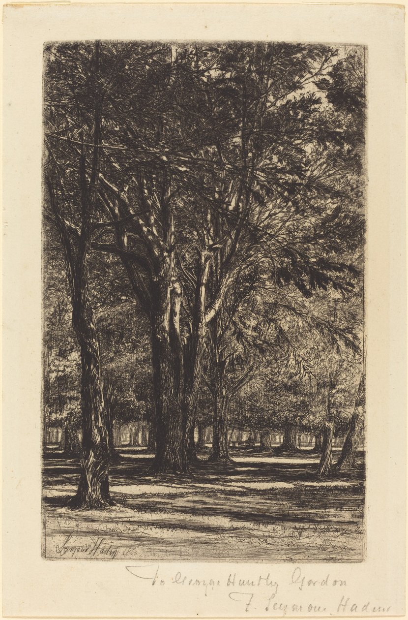Kensington Gardens (den større plade) af Francis Seymour Haden