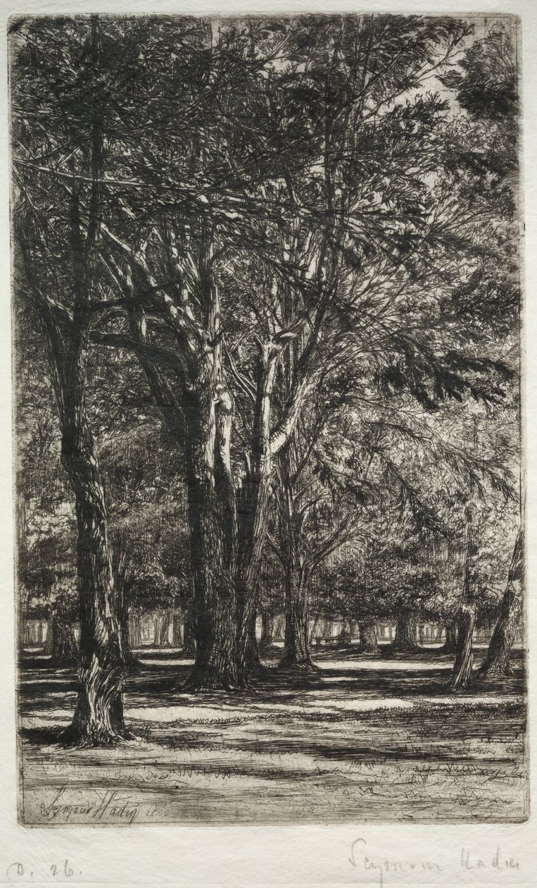 Kensington Gardens (den større plade) af Francis Seymour Haden