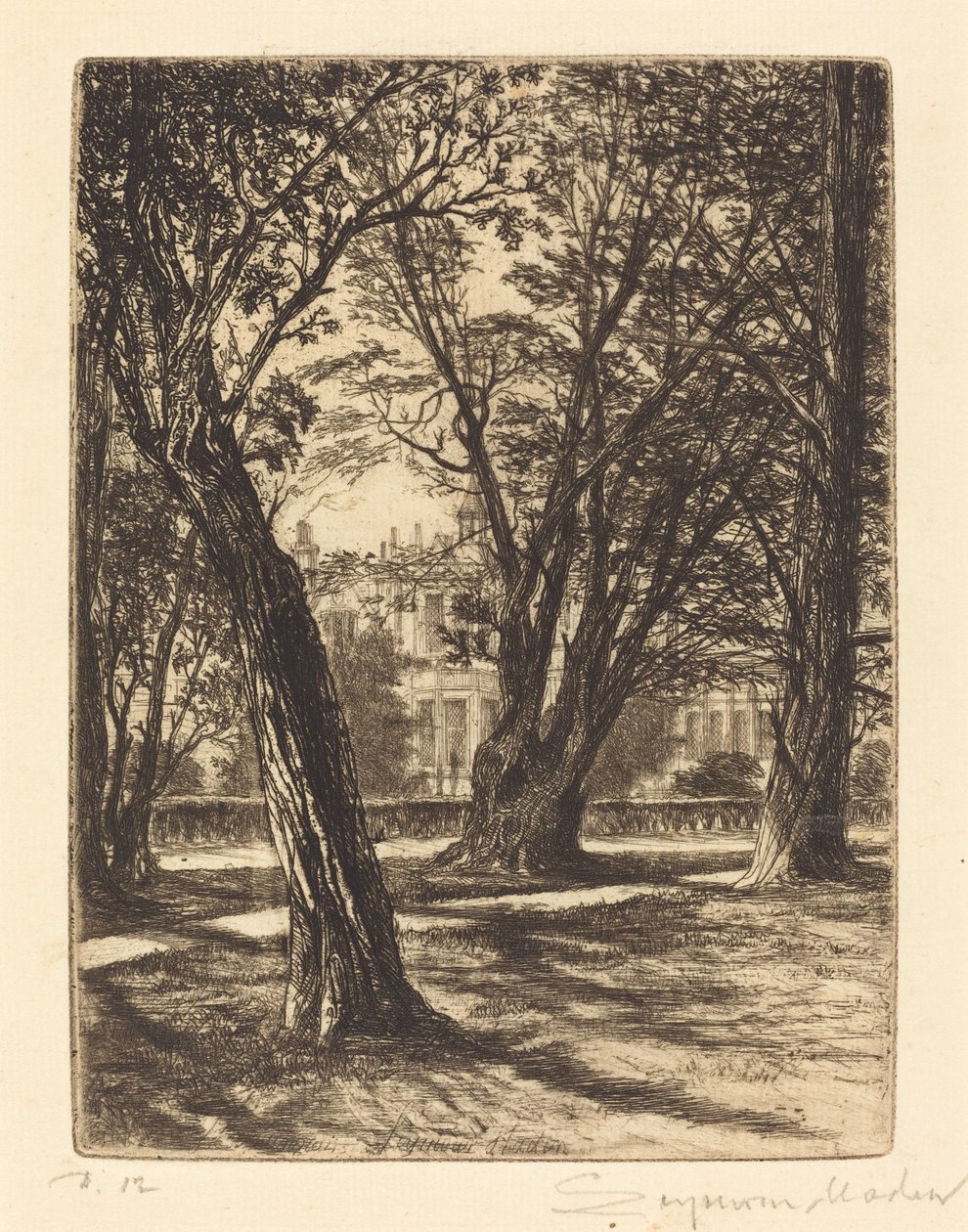 Kensington Gardens (den lille plade) af Francis Seymour Haden