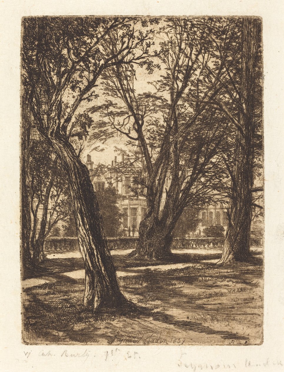 Kensington Gardens (den lille plade) af Francis Seymour Haden