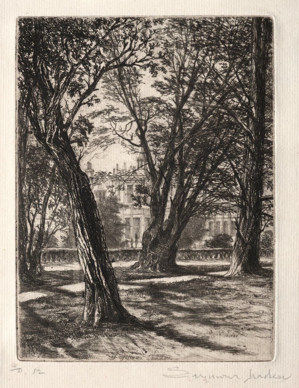 Kensington Gardens (den lille plade) af Francis Seymour Haden