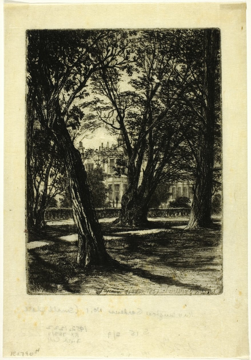 Kensington Gardens, nr. I (lille tallerken) af Francis Seymour Haden