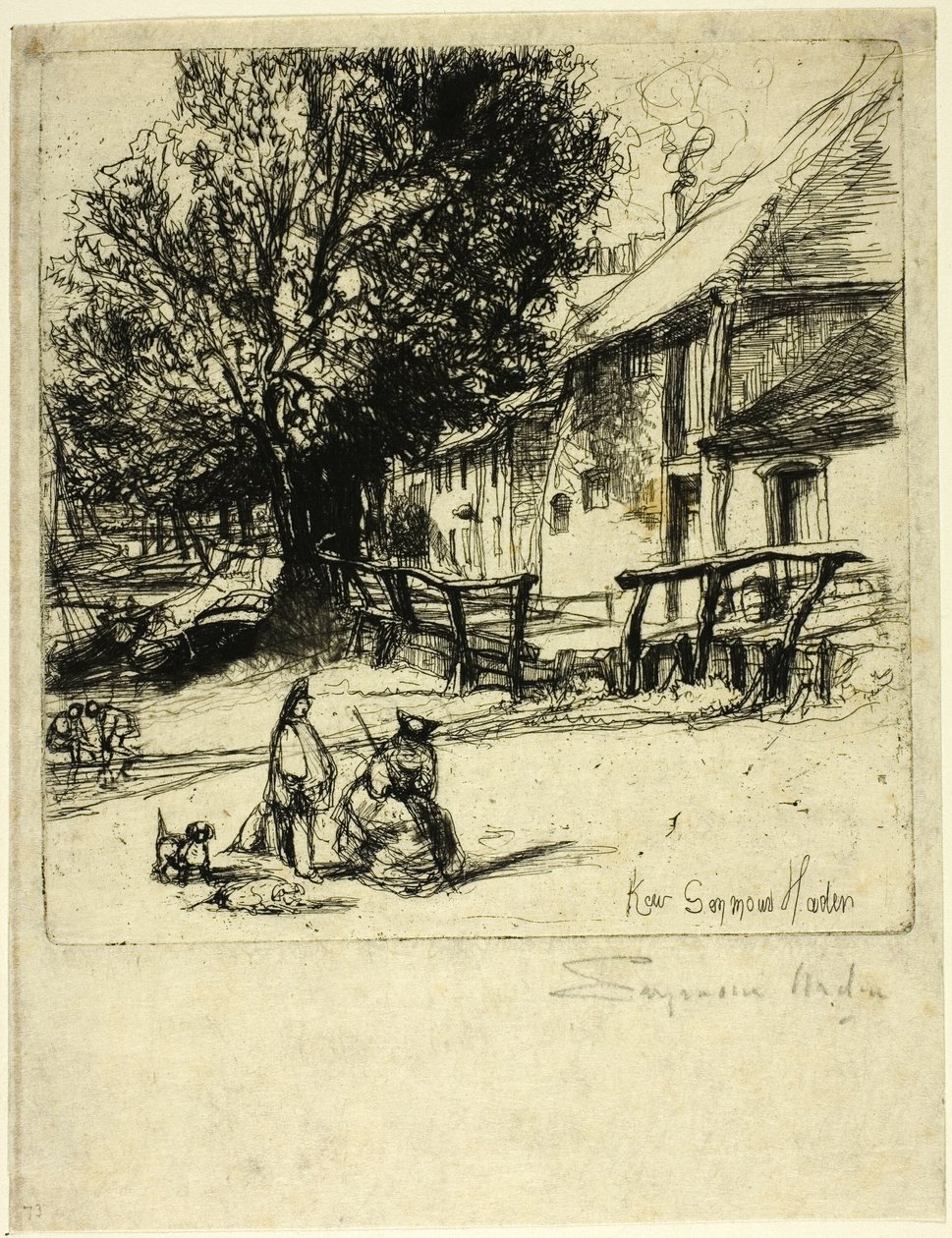 Kew Side, Et Fragment af Francis Seymour Haden