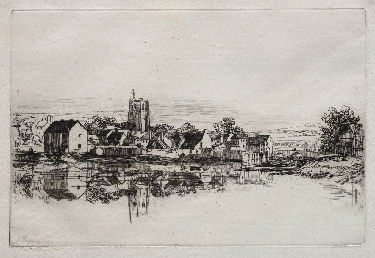 Kidwelly Town, 1859. af Francis Seymour Haden