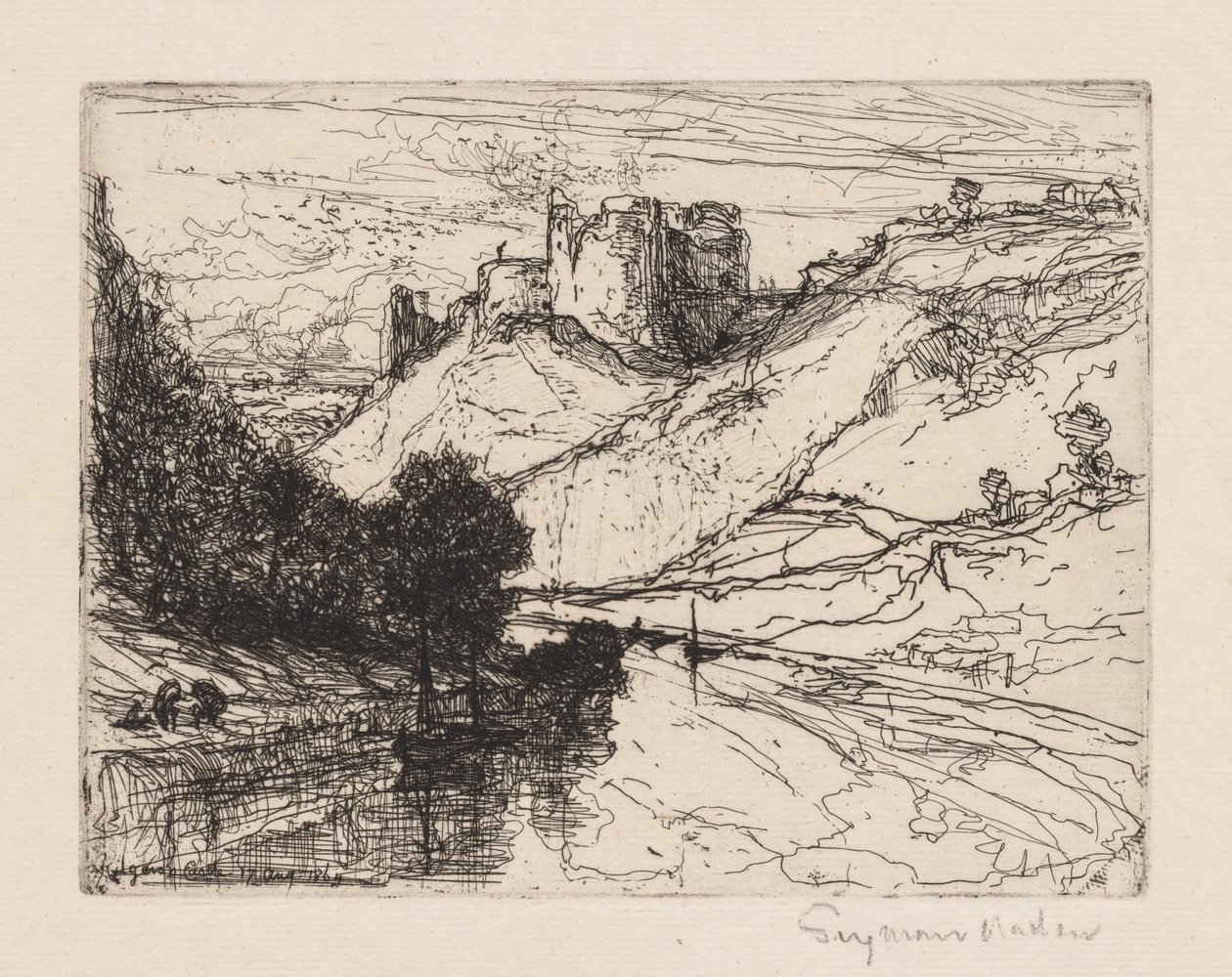Kilgaren Slot af Francis Seymour Haden