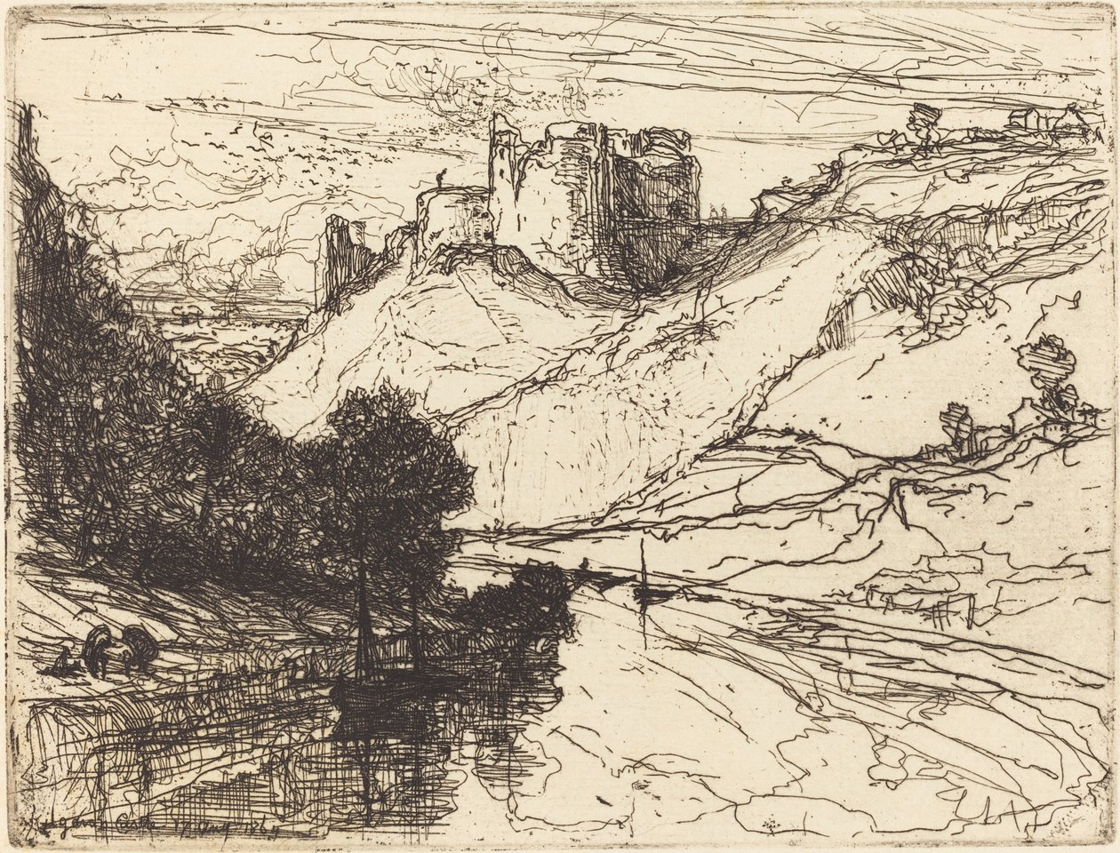 Kilgaren Slot af Francis Seymour Haden
