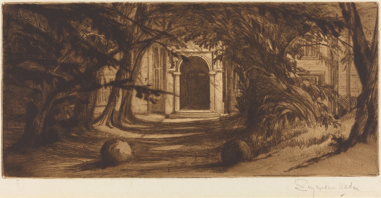 Mytton Hall af Francis Seymour Haden
