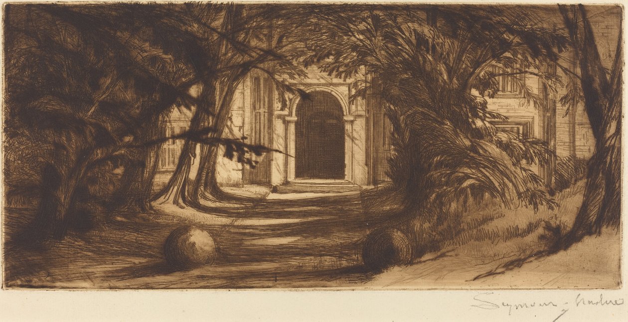 Mytton Hall af Francis Seymour Haden