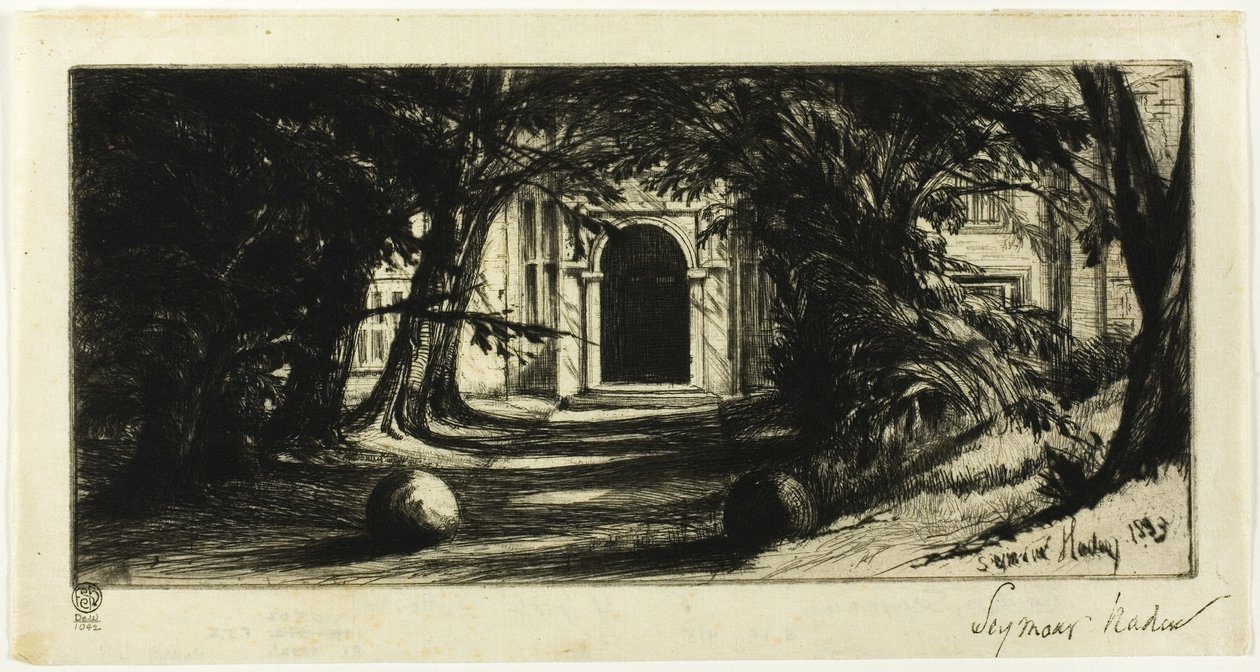 Mytton Hall af Francis Seymour Haden