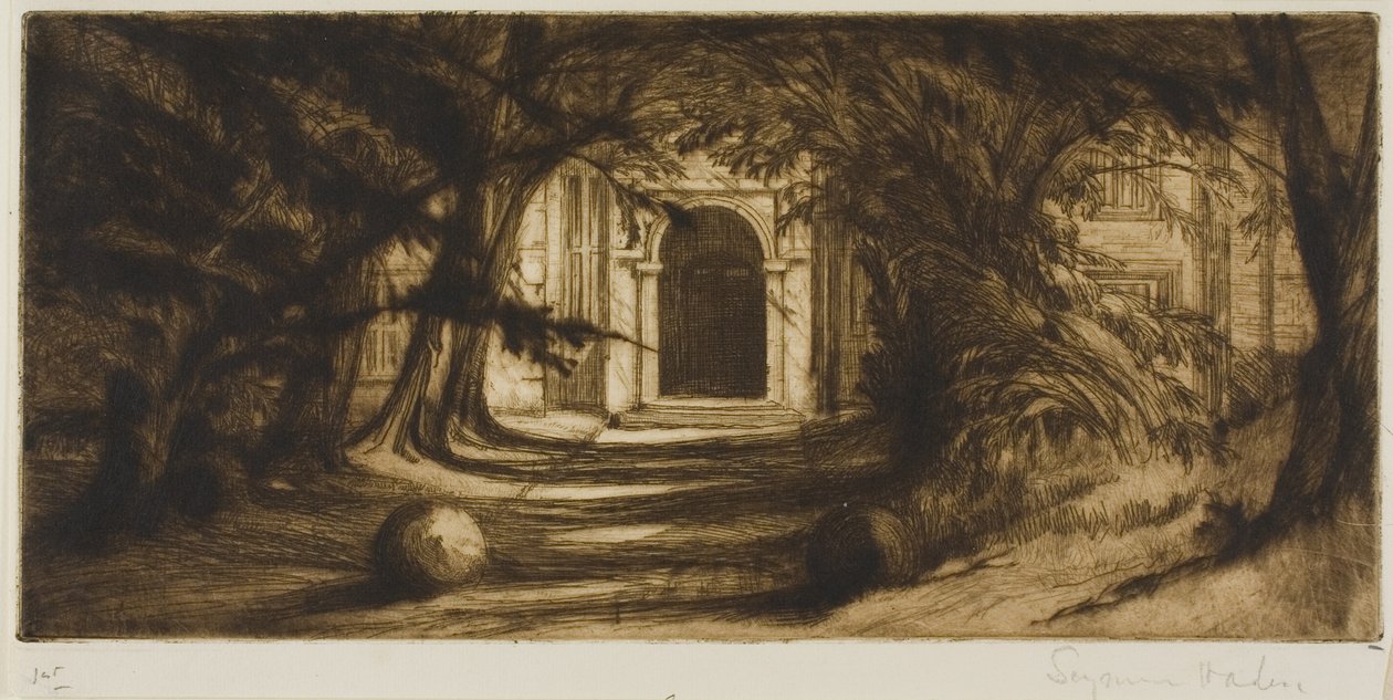 Mytton Hall af Francis Seymour Haden