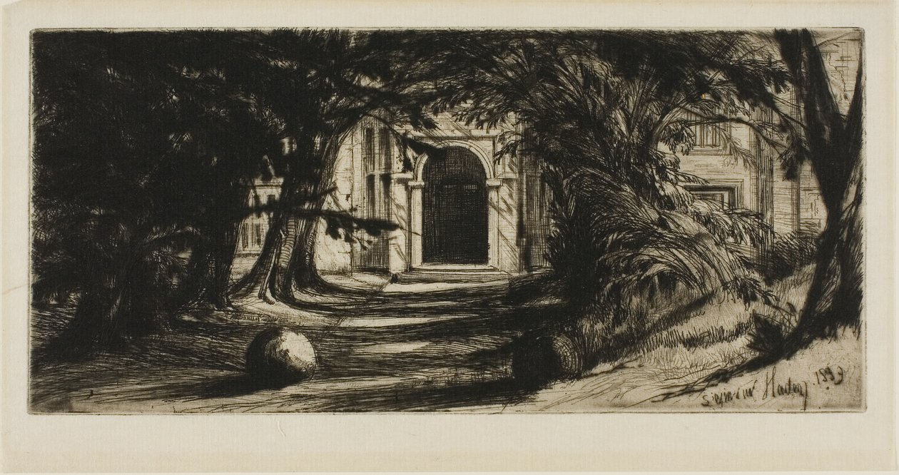 Mytton Hall af Francis Seymour Haden
