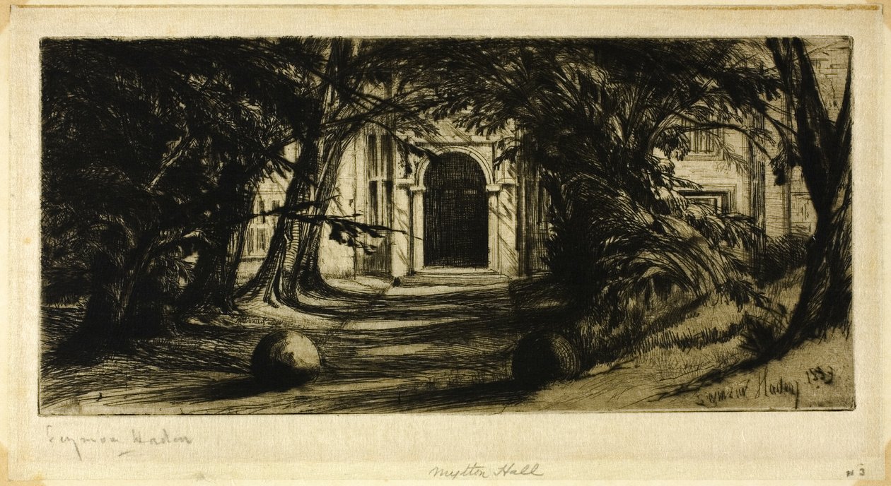 Mytton Hall af Francis Seymour Haden