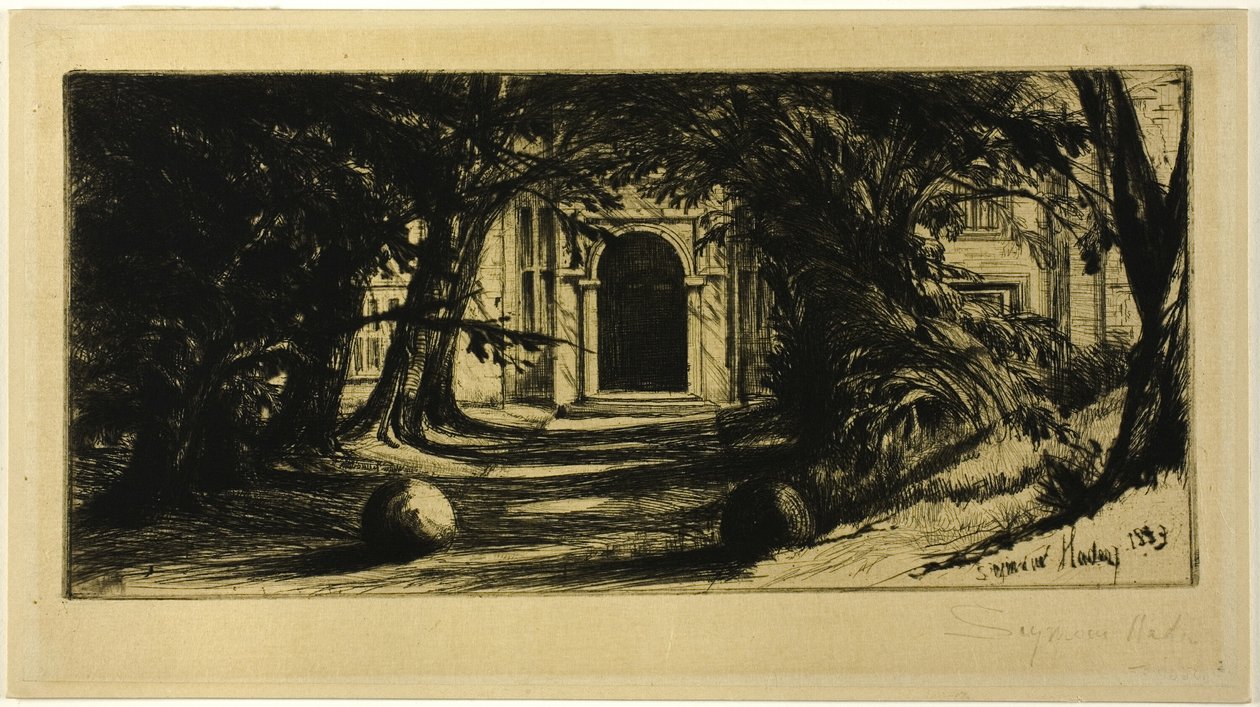 Mytton Hall af Francis Seymour Haden
