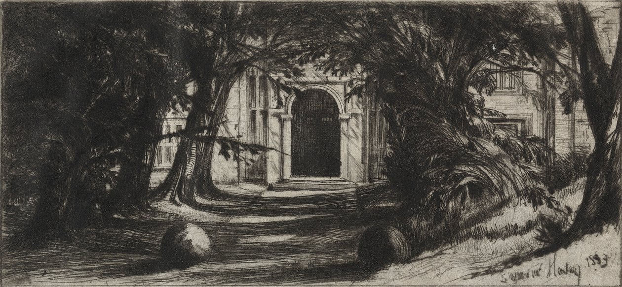 Mytton Hall af Francis Seymour Haden