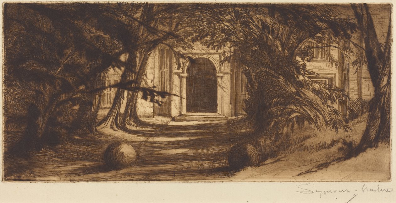 Mytton Hall af Francis Seymour Haden