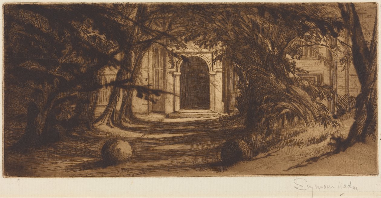 Mytton Hall af Francis Seymour Haden