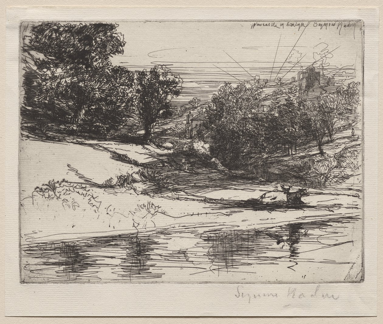 Newcastle i Emlyn af Francis Seymour Haden