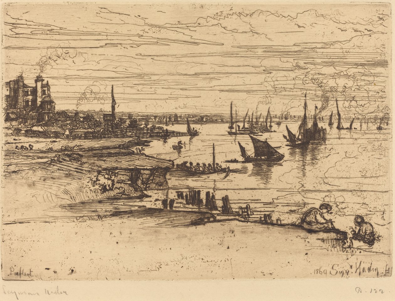 Overfor kroen, Purfleet af Francis Seymour Haden