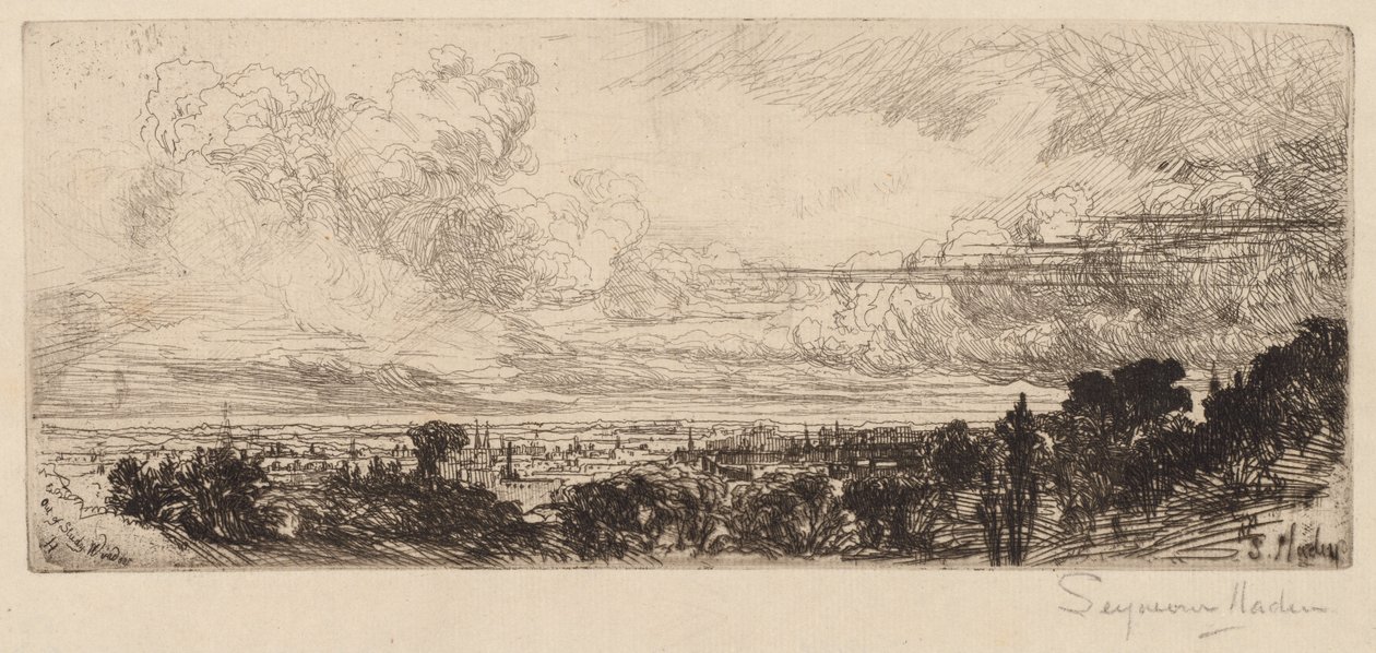 Ud af studievinduet af Francis Seymour Haden