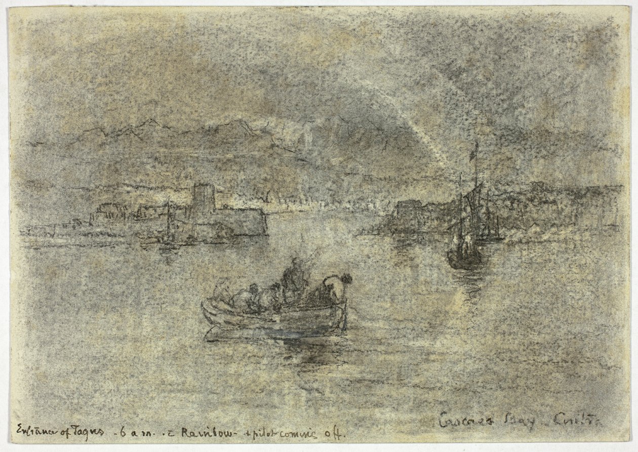Regnbue over Cascais-bugten, Sintra, Portugal af Francis Seymour Haden