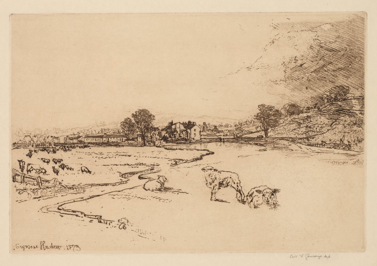 Sawley Abbey af Francis Seymour Haden