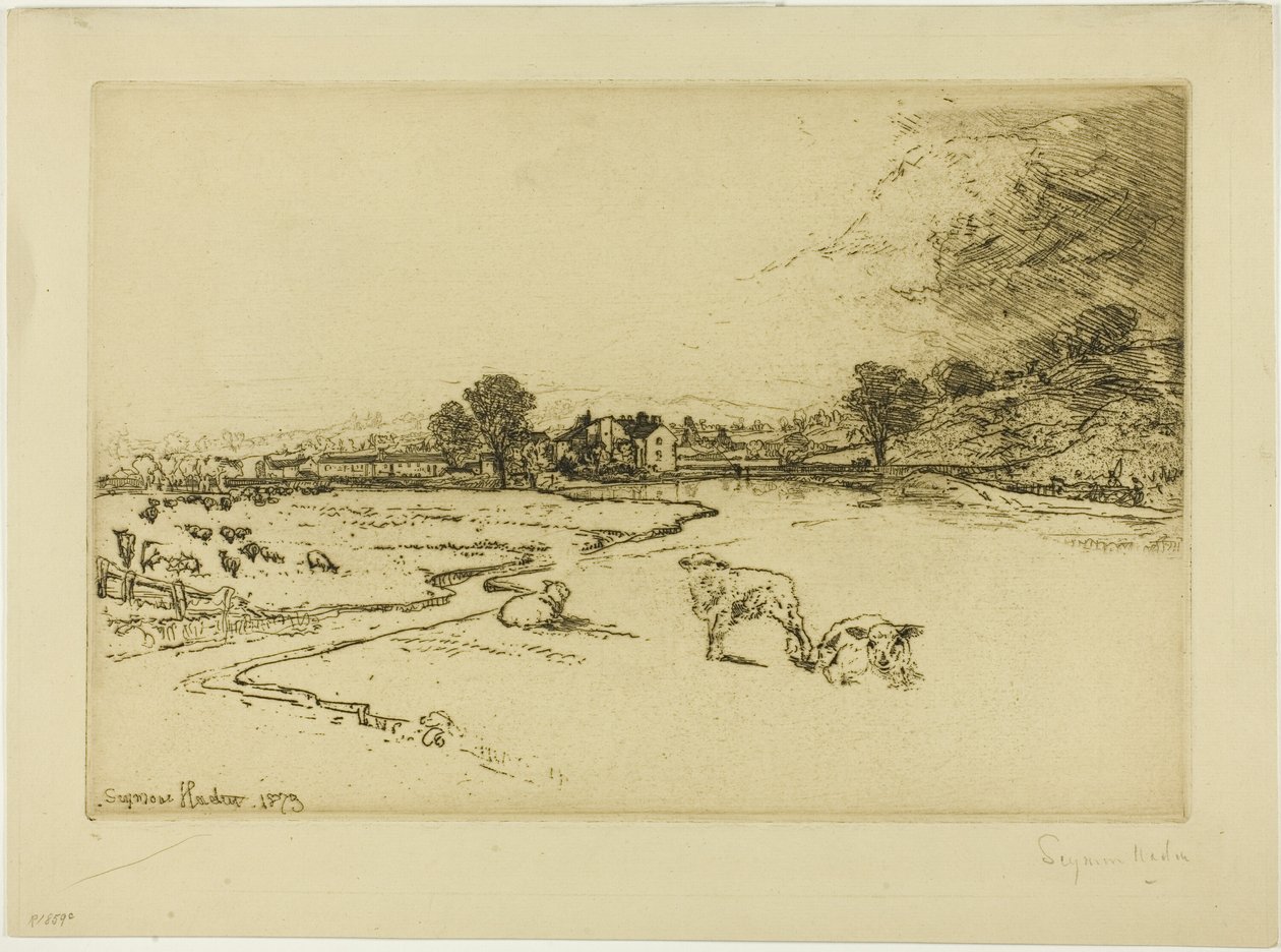 Sawley Abbey af Francis Seymour Haden
