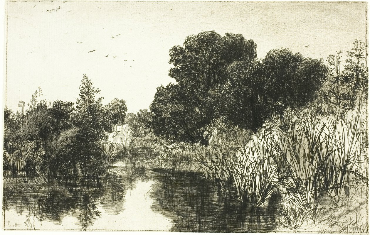 Shere Mill Pond, nr. II (stor plade) af Francis Seymour Haden