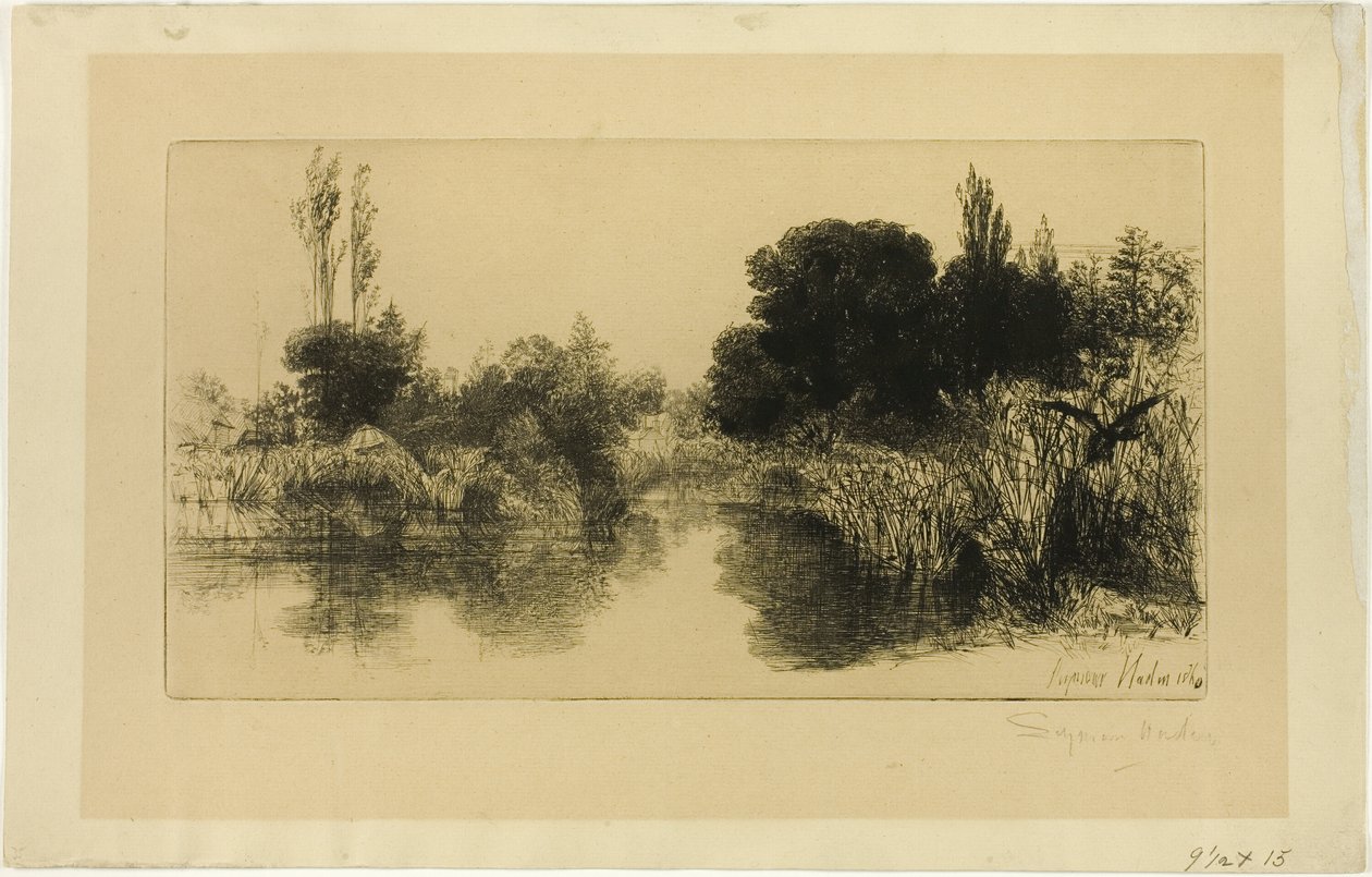Shere Mill Pond, nr. II (stor plade) af Francis Seymour Haden