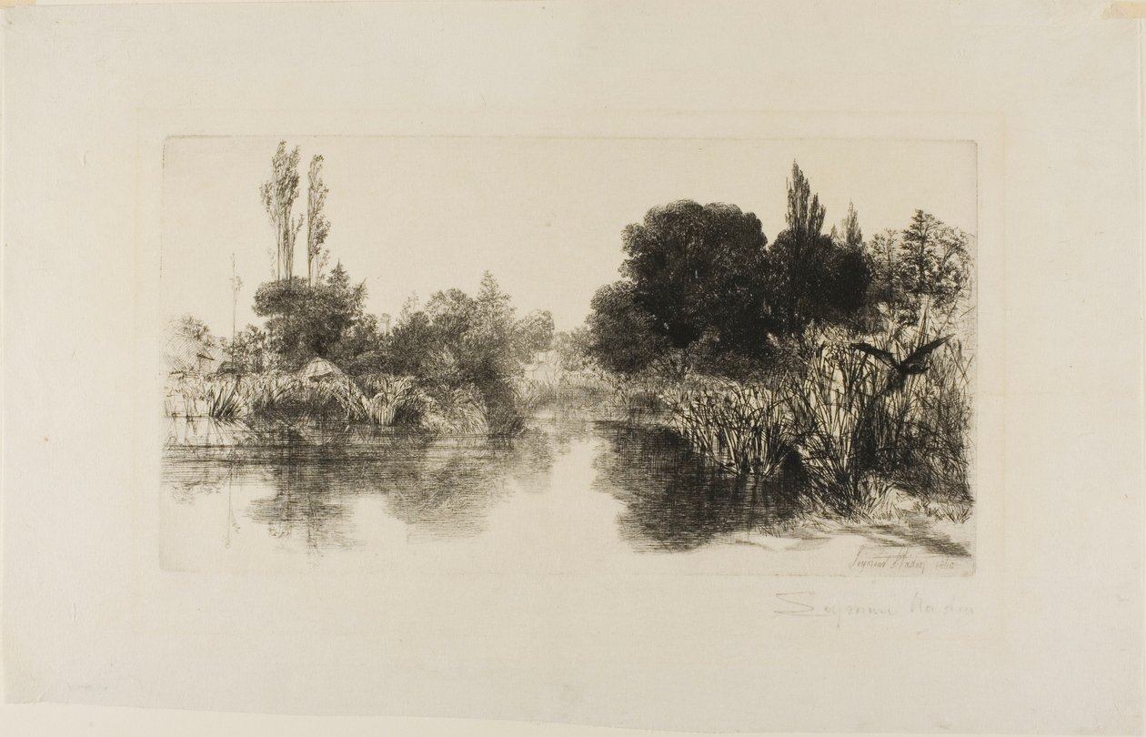 Shere Mill Pond, nr. II (stor plade) af Francis Seymour Haden