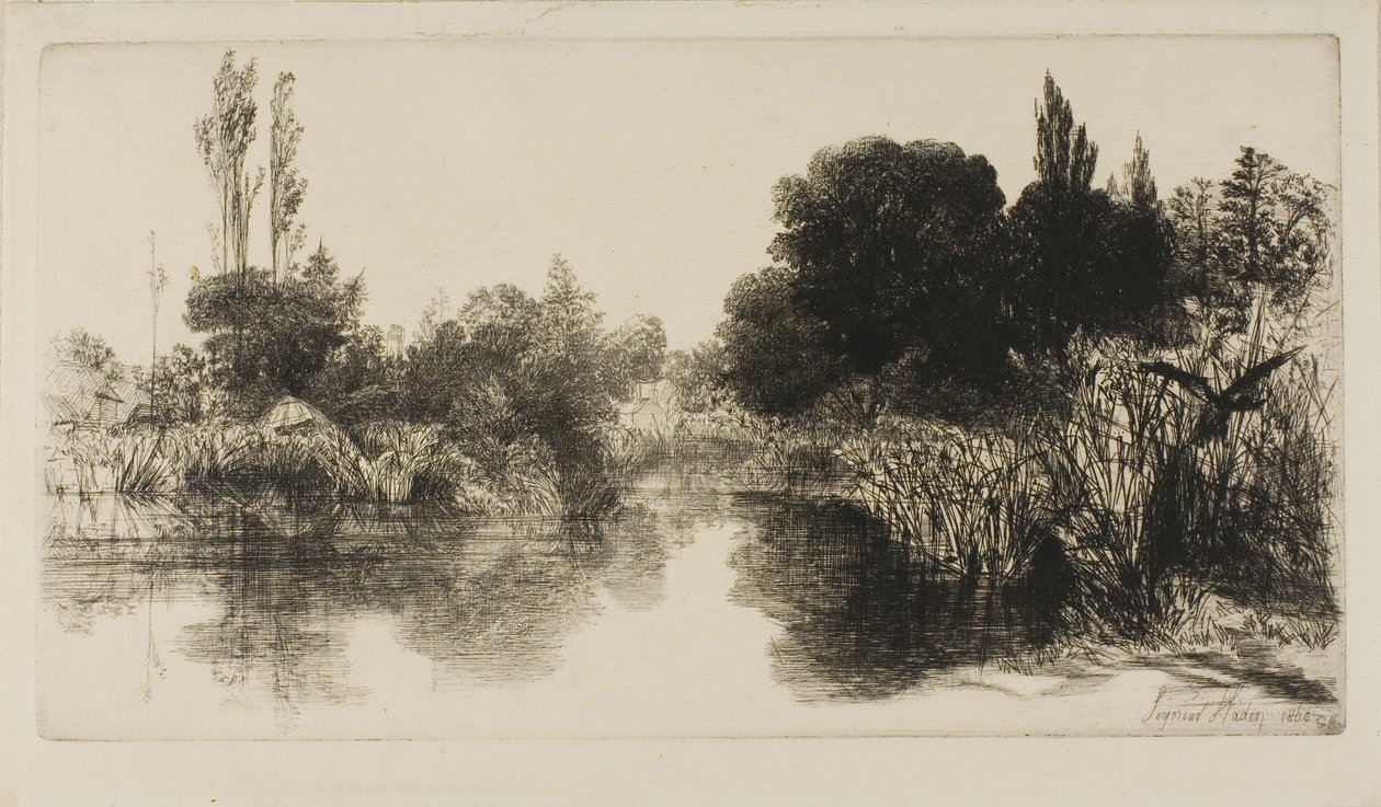 Shere Mill Pond, nr. II (stor plade) af Francis Seymour Haden