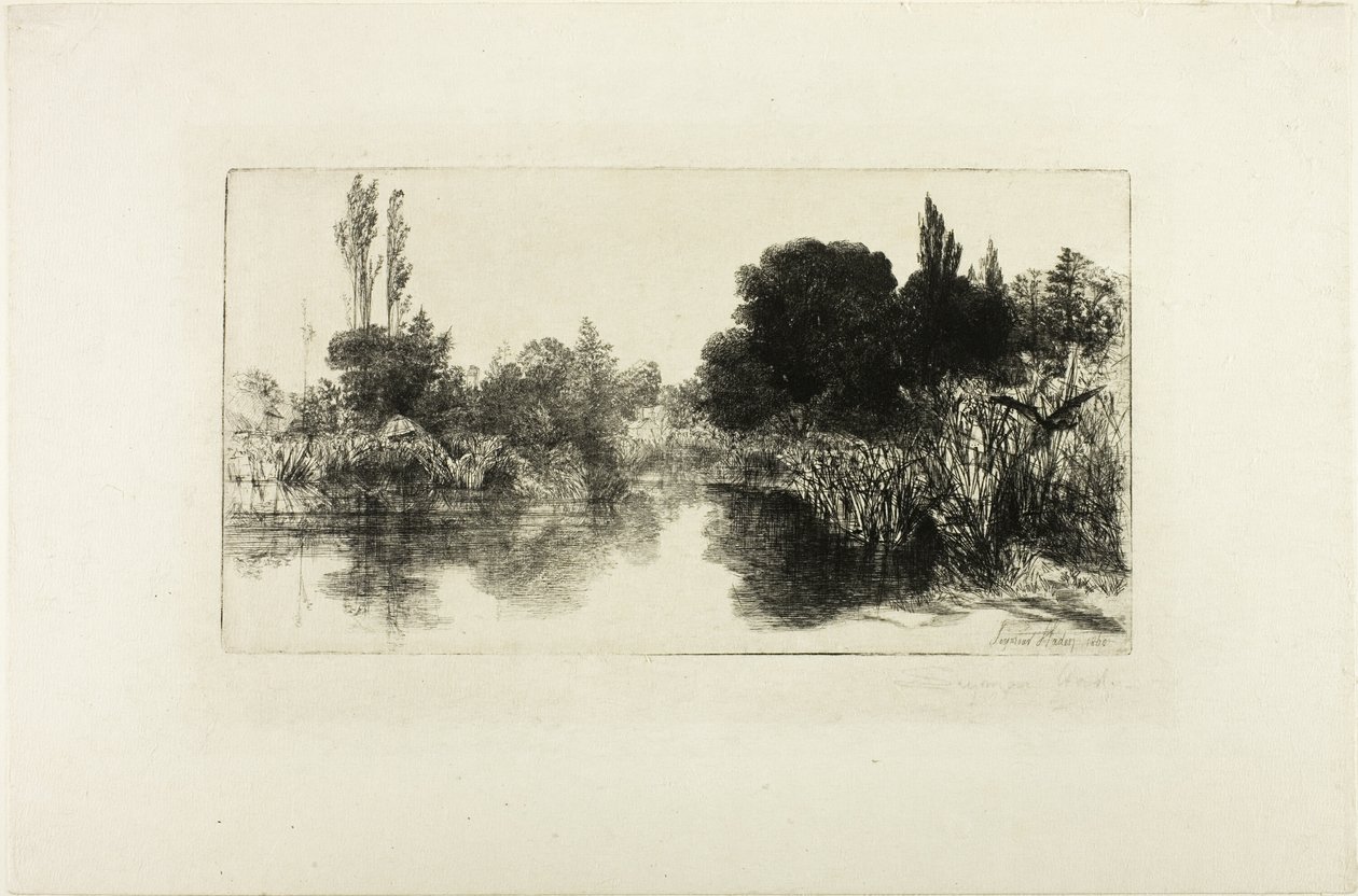 Shere Mill Pond, nr. II (stor plade) af Francis Seymour Haden