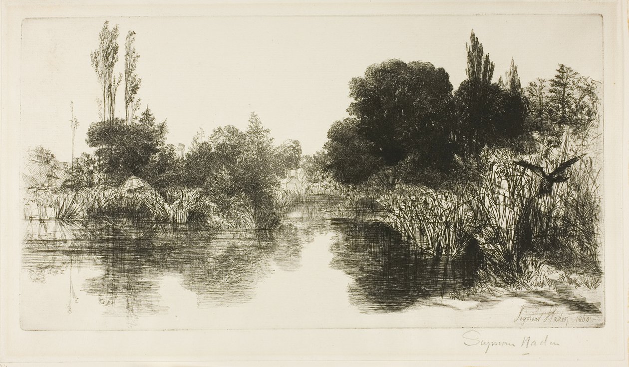 Shere Mill Pond, nr. II (stor plade) af Francis Seymour Haden