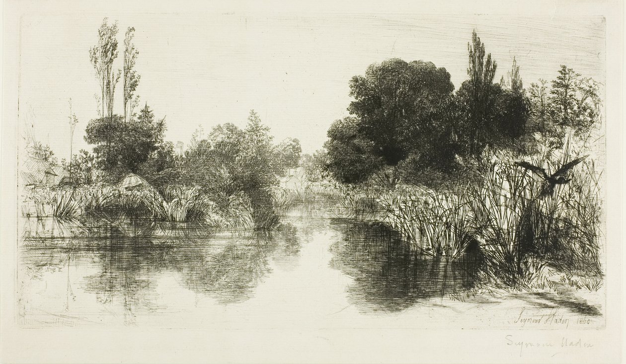 Shere Mill Pond, nr. II (stor plade) af Francis Seymour Haden