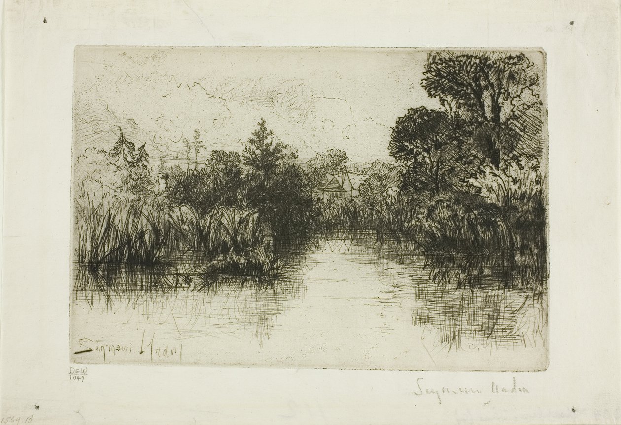 Shere Mill Pond, nr. I (lille tallerken) af Francis Seymour Haden