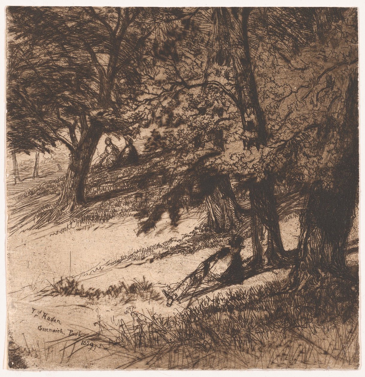 Under dække..., 1859., 1859. af Francis Seymour Haden