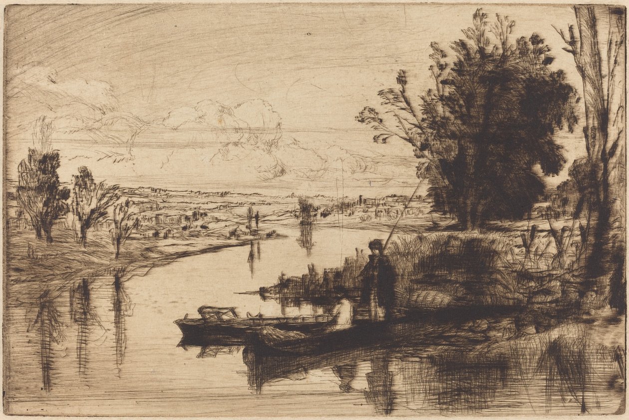 Thames Fishermen af Francis Seymour Haden