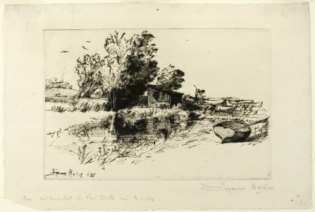 Det lille bådehus af Francis Seymour Haden