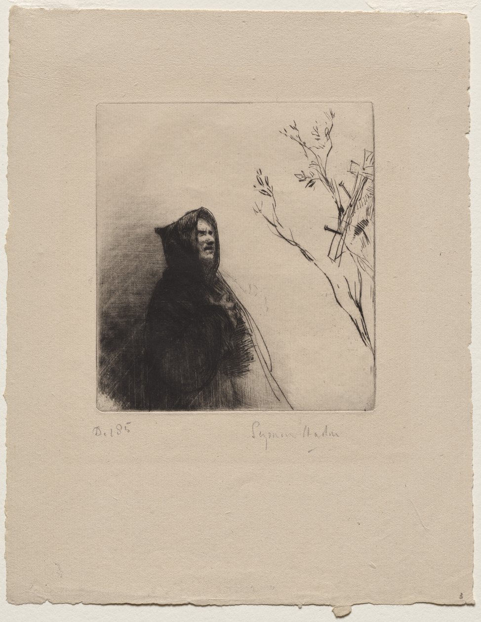 Munken beder - Sankt Frans af Francis Seymour Haden